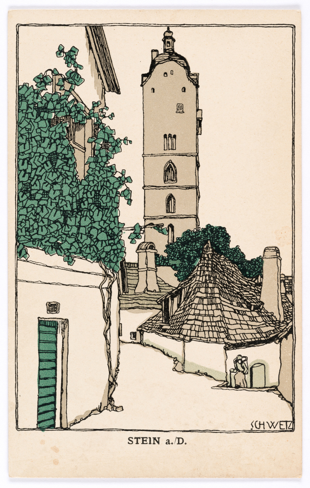 Postkarte Der Wiener Werkst Tte Nr Stein An Der Donau Wien