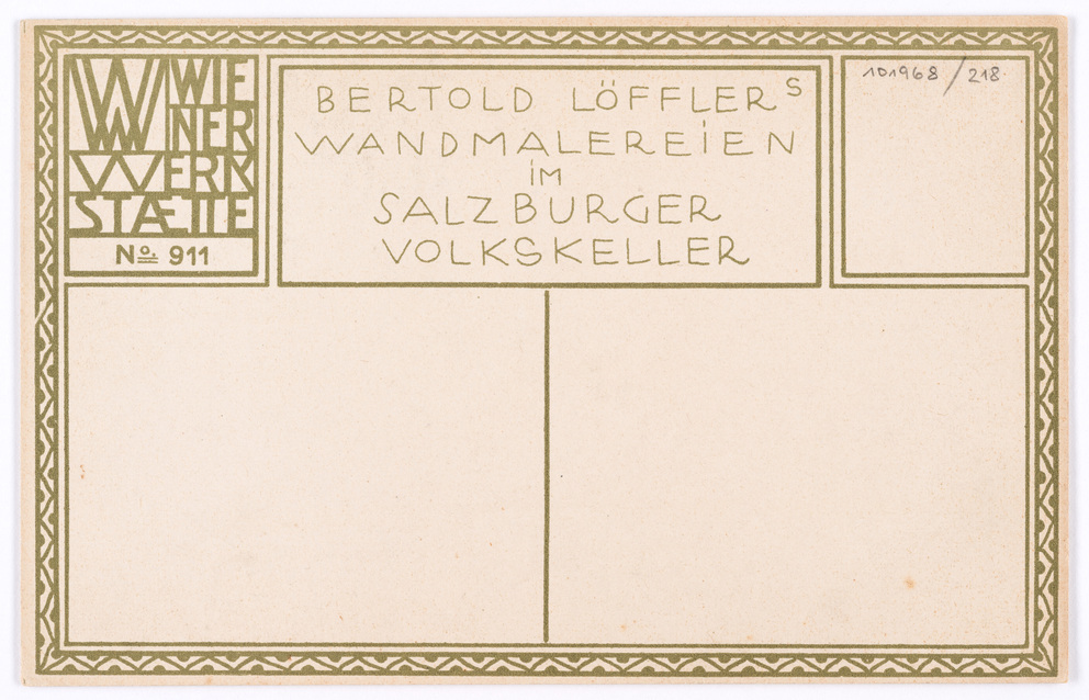 Postkarte der Wiener Werkstätte Nr 911 Der Wächter auf dem Untersberg