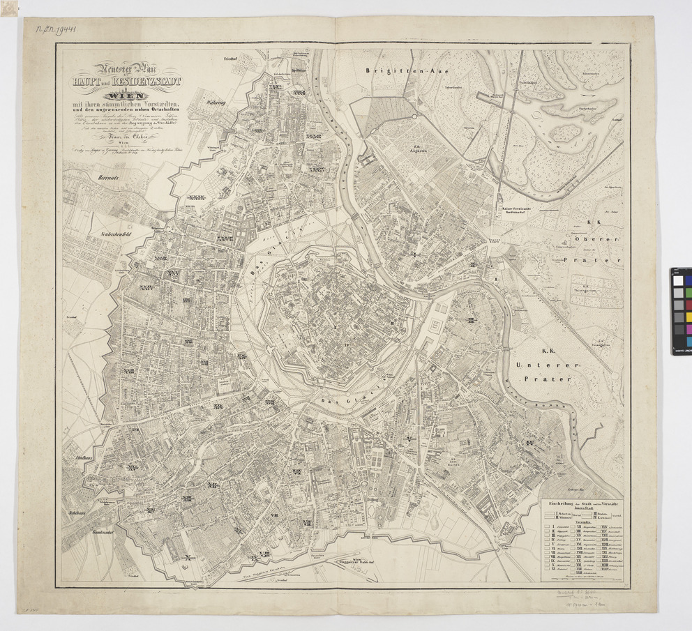 Neuester Plan der Haupt und Residenzstadt Wien mit ihren sämmtlichen