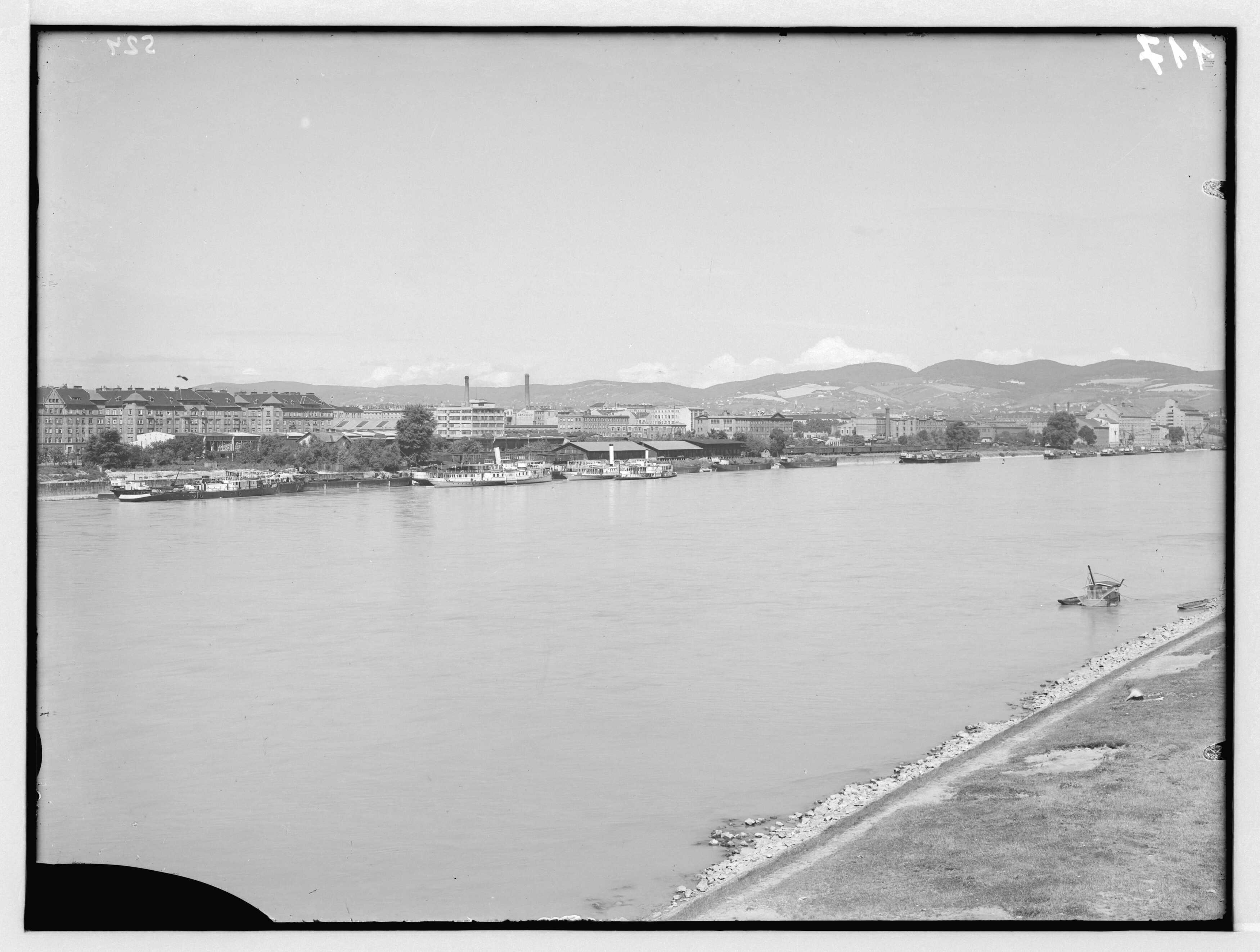 Panorama Von Der Reichsbr Cke Richtung W Nw Wien Museum Online Sammlung