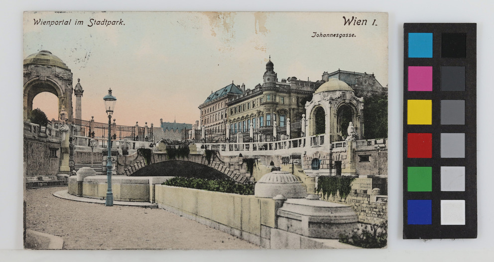 Wienfluss Im Stadtpark Blick Gegen Wienflussportal Ansichtskarte