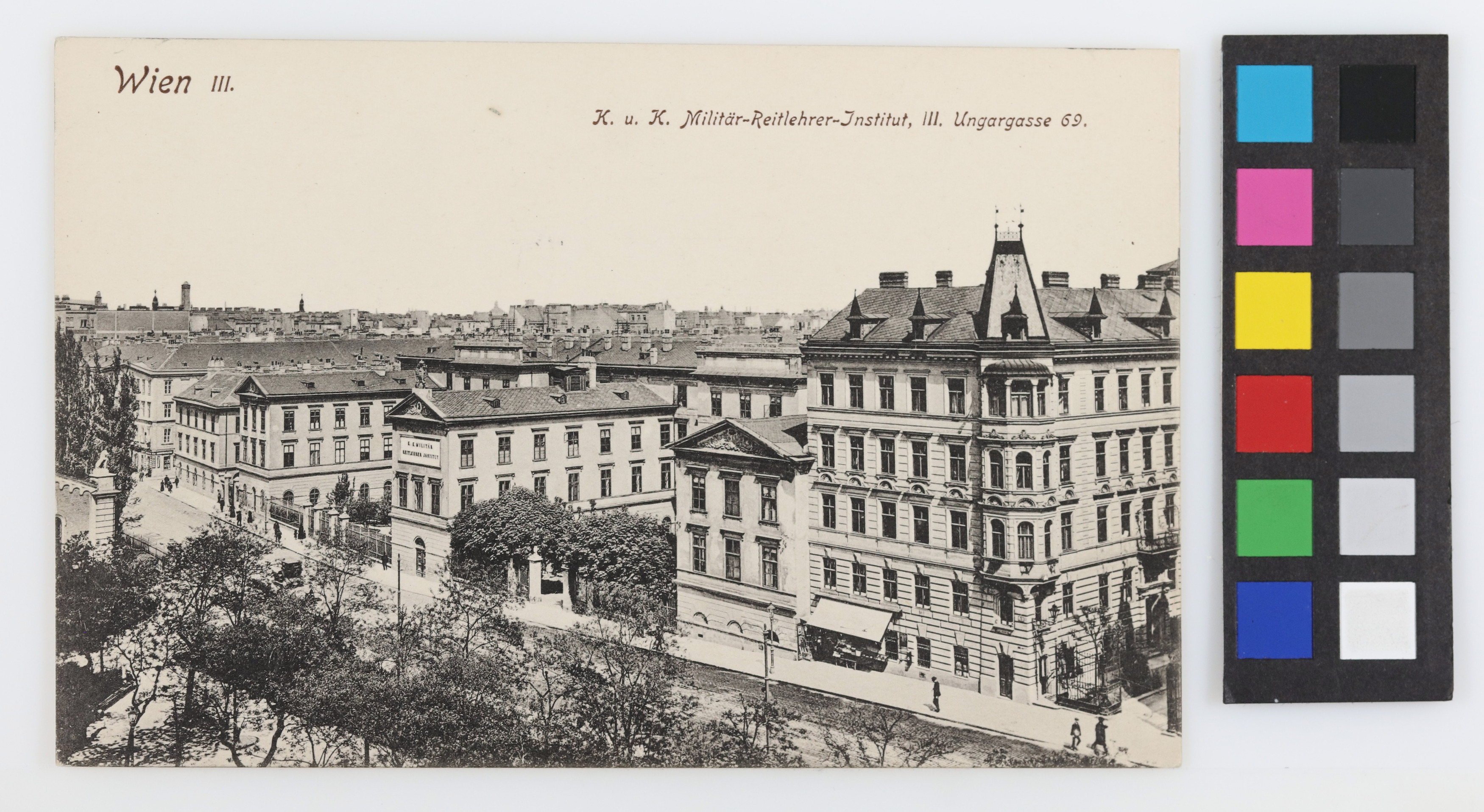 3., Ungargasse 69 erhöhter Blick gegen K. u. k. MilitärReitlehrer