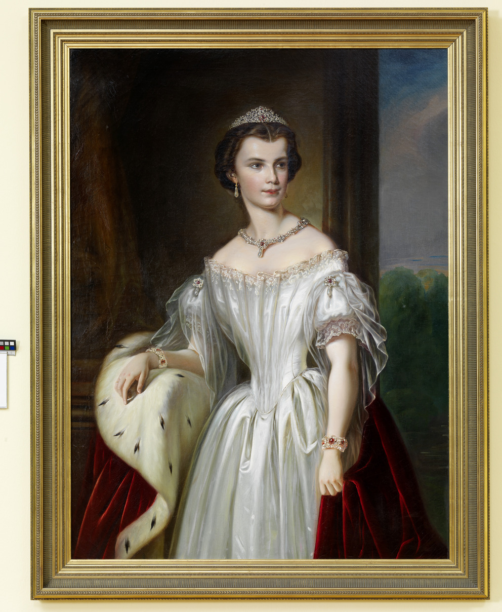 購入禁止Kaiserin Elisabeth im Galakleid 複製画 絵画