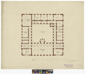 Akademisches Gymnasium, Grundriss 2. Stock – Wien Museum