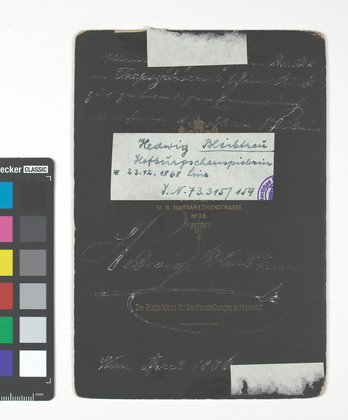 Hedwig Bleibtreu (18681958), Schauspielerin (rückseitig mit