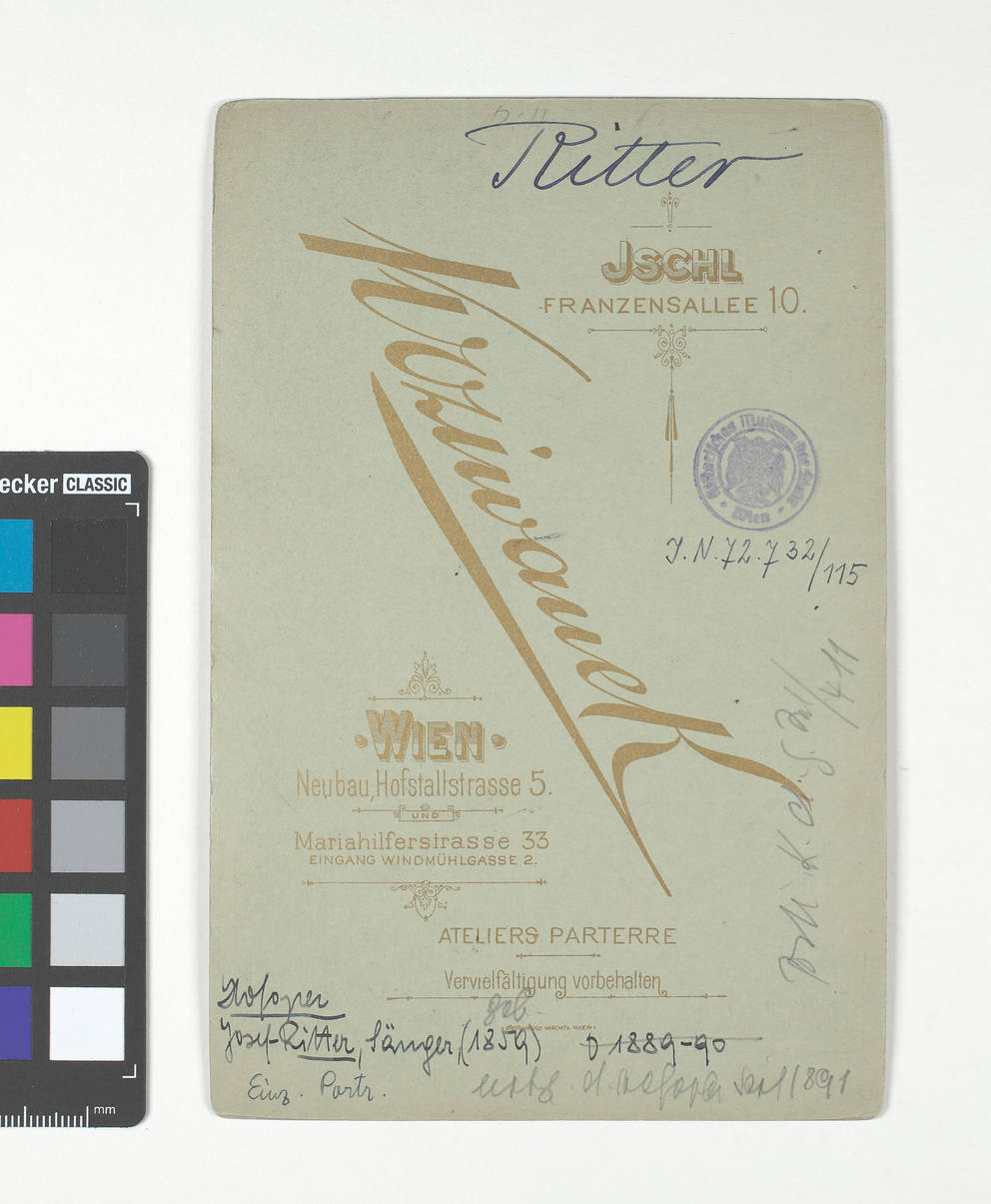 Josef Ritter (1859-1911), Opernsänger – Wien Museum Online Sammlung