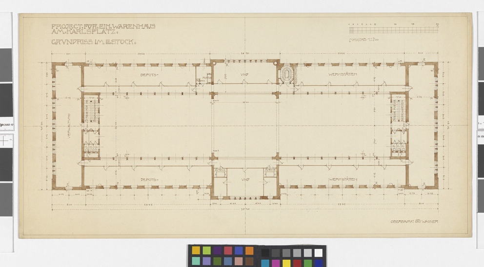 Warenhaus Karlsplatz, Grundriss 3. Stock – Wien Museum Online Sammlung