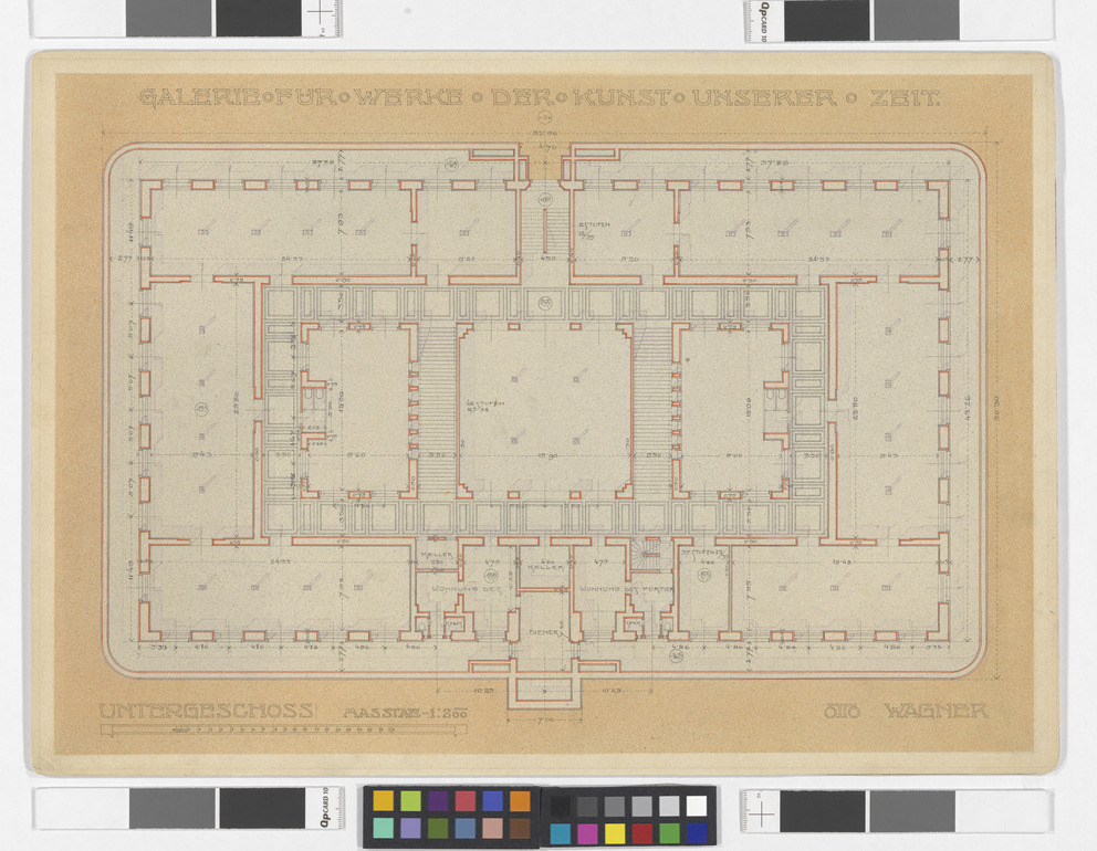 Moderne Galerie, Grundriss Untergeschoß – Wien Museum Online Sammlung