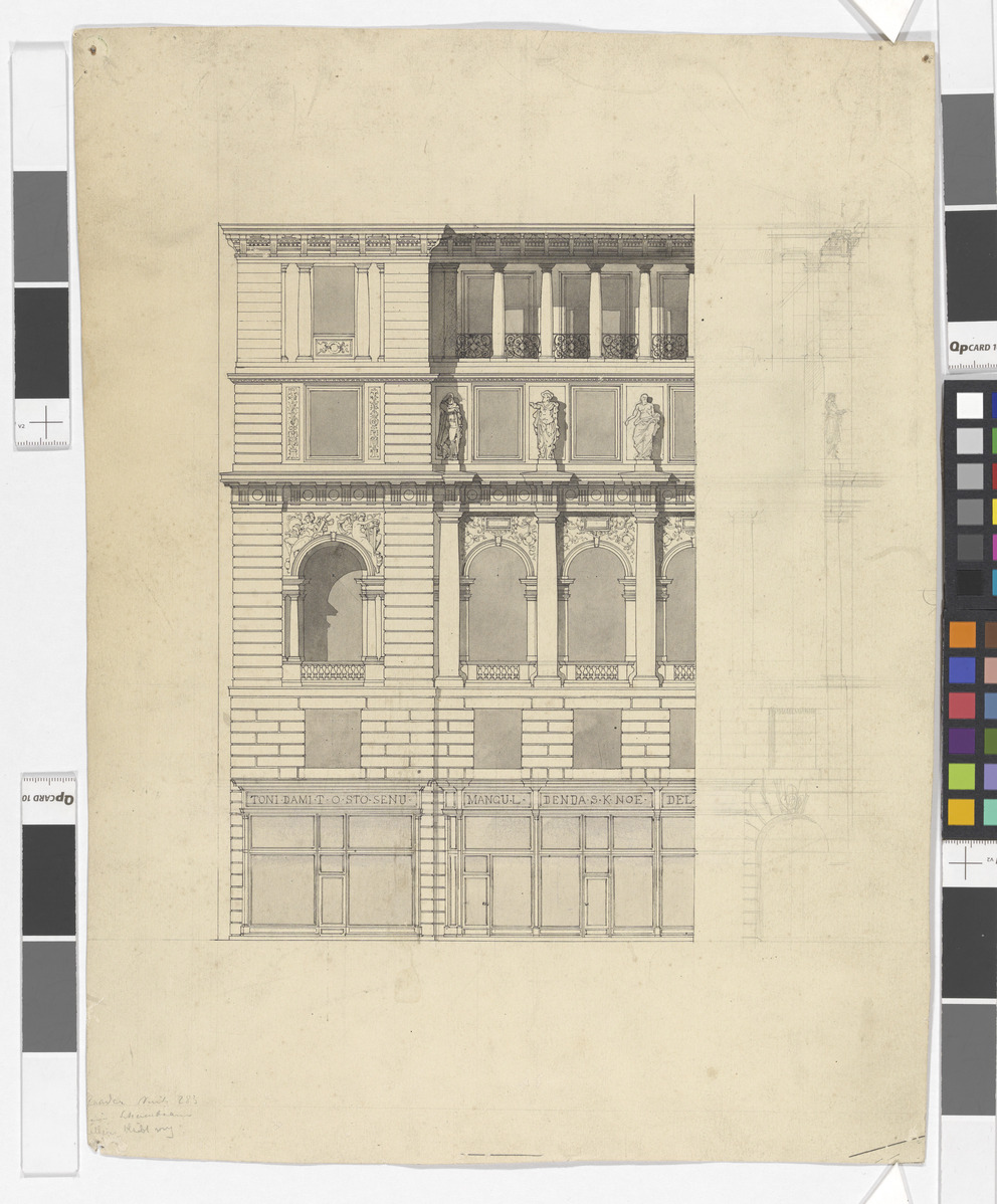 Entwurf für ein Mietshaus, Aufriss – Wien Museum Online Sammlung